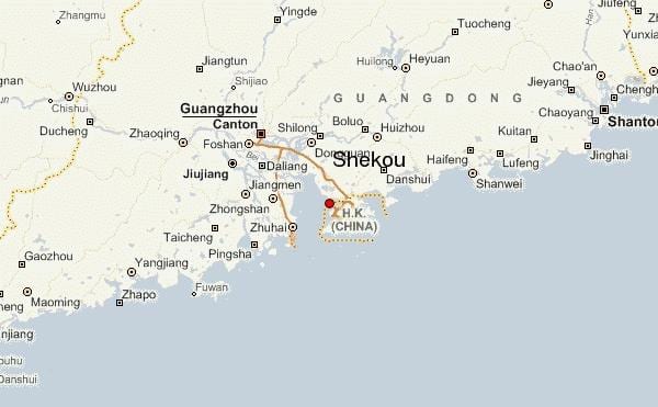 shekou Hiina kaart