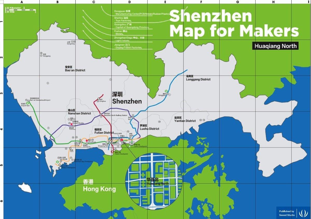 kaart Shenzhen kaart tegijad