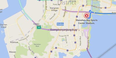Kaart Shenzhen bay