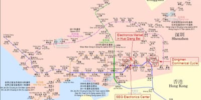 Kaart Shenzhen electronics turg
