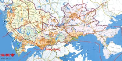 Kaart Shenzhen ems Hiina