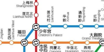Kaart Shenzhen north station
