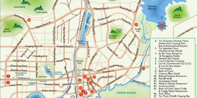 Kaart Shenzhen shopping