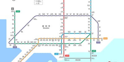 Shenzhen railway kaart